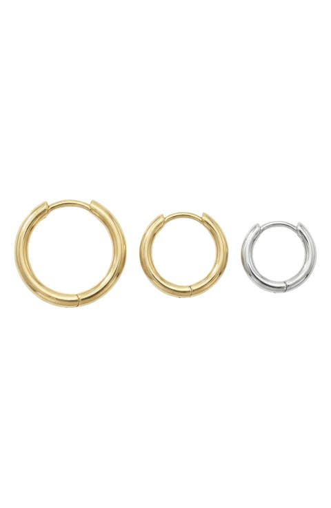 Set of 3 Hoop Earrings