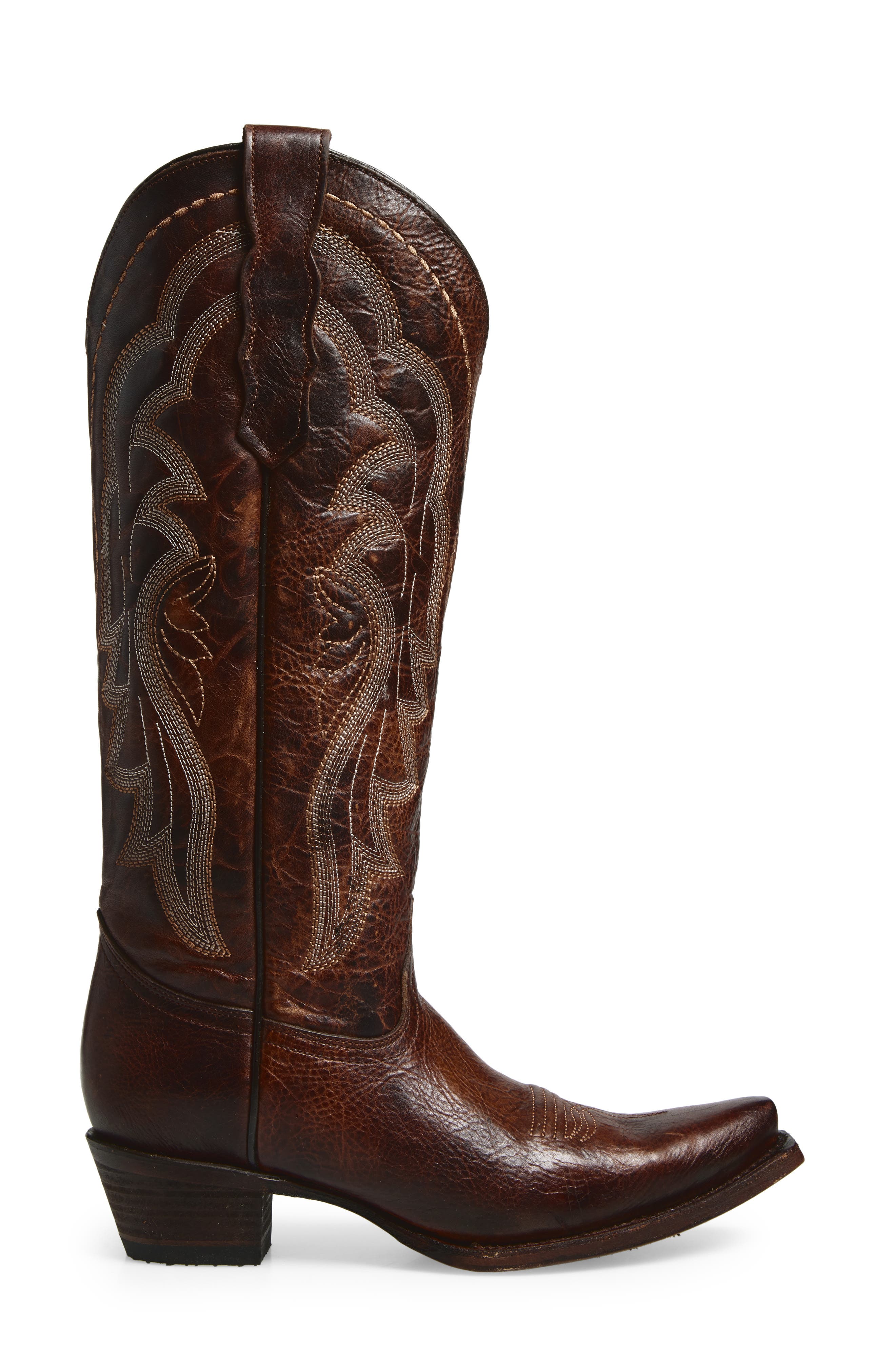 CIRCLE G Contrast Embroidery Tall Western Boot (Women) | Nordstrom