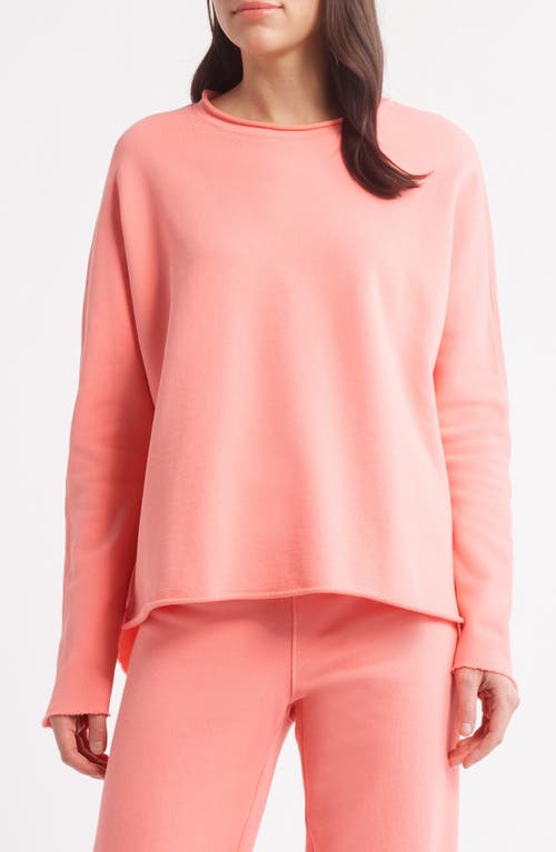 Frank & Eileen Anna Long Sleeve Capelet Sweatshirt In Passion Fruit