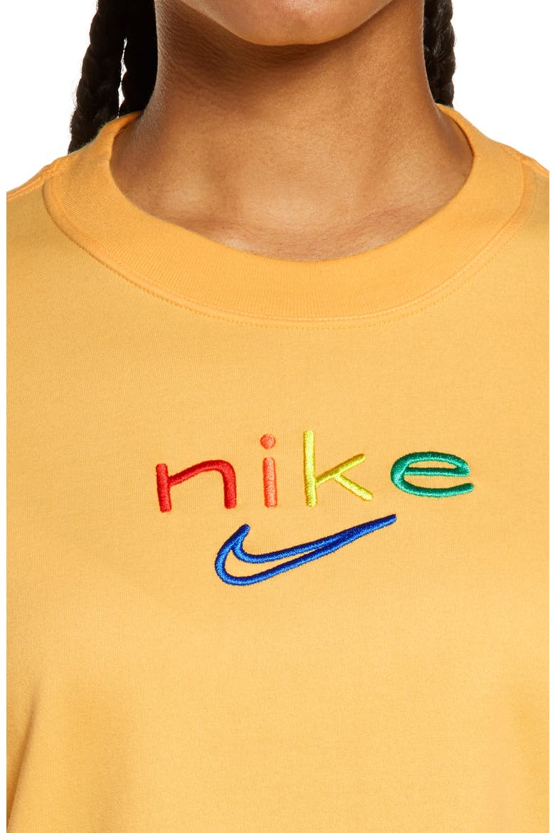 Dri-FIT Embroidered Logo T-Shirt, Alternate, color, CITRON PULSE