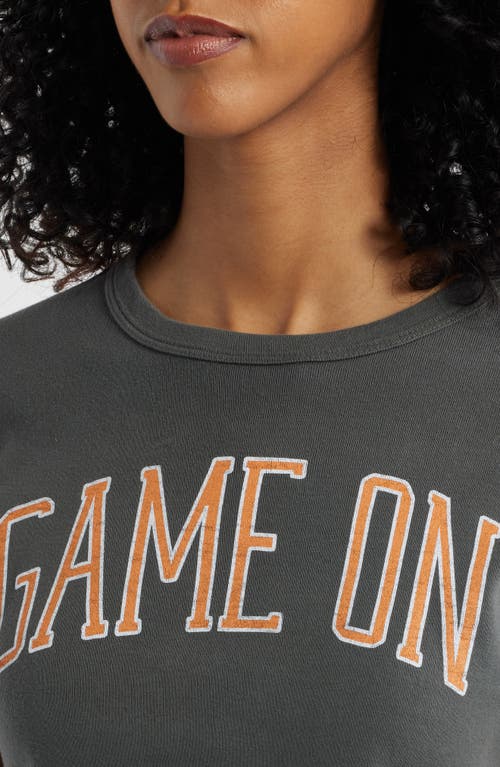 Junk Food Game On Cotton Graphic Baby Tee In Gray