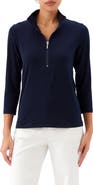 Karen Kane Quarter Zip Travel Jersey Pullover