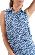 Kenny Flowers The Azaleas - Navy Ladies Sleeveless Golf Polo