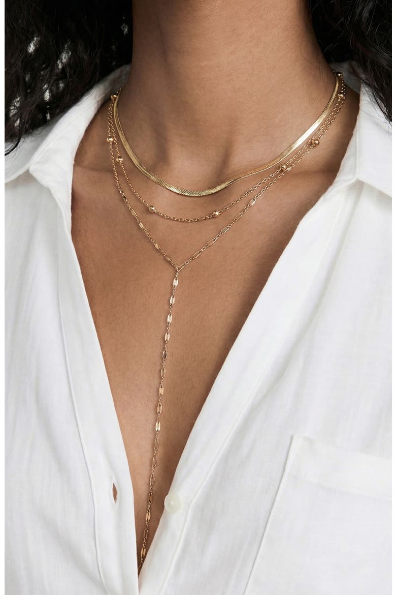 Trio Dainty Layered Necklace, Alternate, color, GOLD