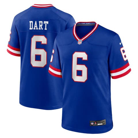 Men's Nike Jaxson Dart Royal New York Giants Alternate 2 Classic Game Jersey