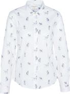 Barbour Brambles Dog Print Cotton Button-Up Shirt