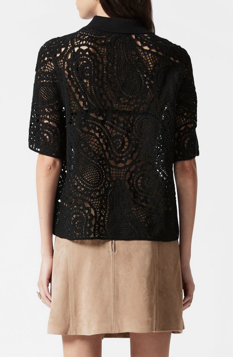 & Other Stories Paisley Wool & Cotton Polo, Alternate, color, 