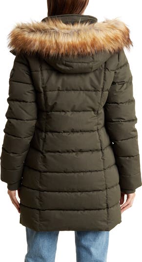 Hannah Faux Fur Trim Hooded Parka
