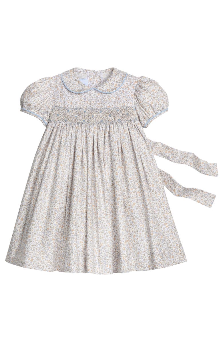 Little English Kids' Floral Smocked Peter Pan Dress, Main, color,