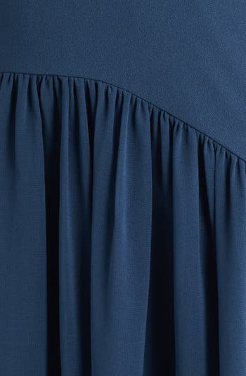 Belted Strapless Drop Waist Dress