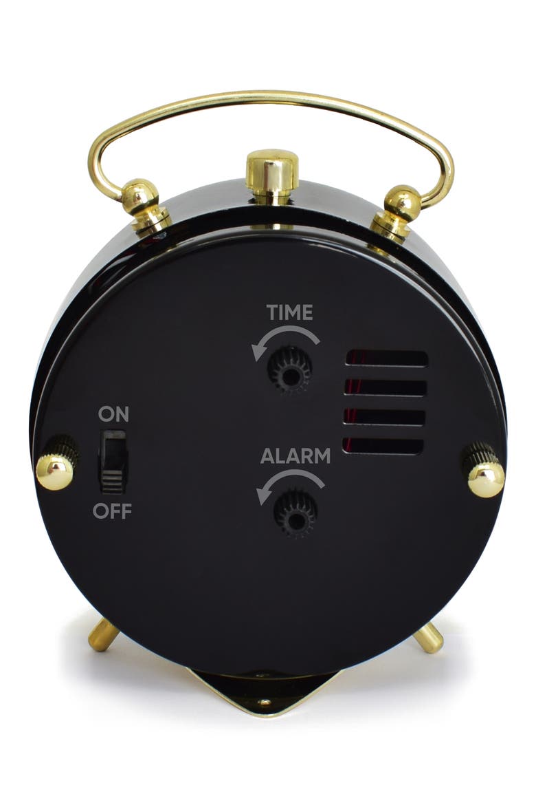 Big Ben Classic Top Handle Alarm Clock, Alternate, color, BLACK
