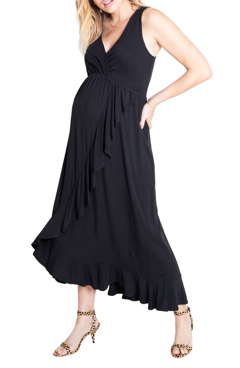 Ingrid & Isabel<sup>®</sup> Surplice Maternity Maxi Dress, Alternate, color,