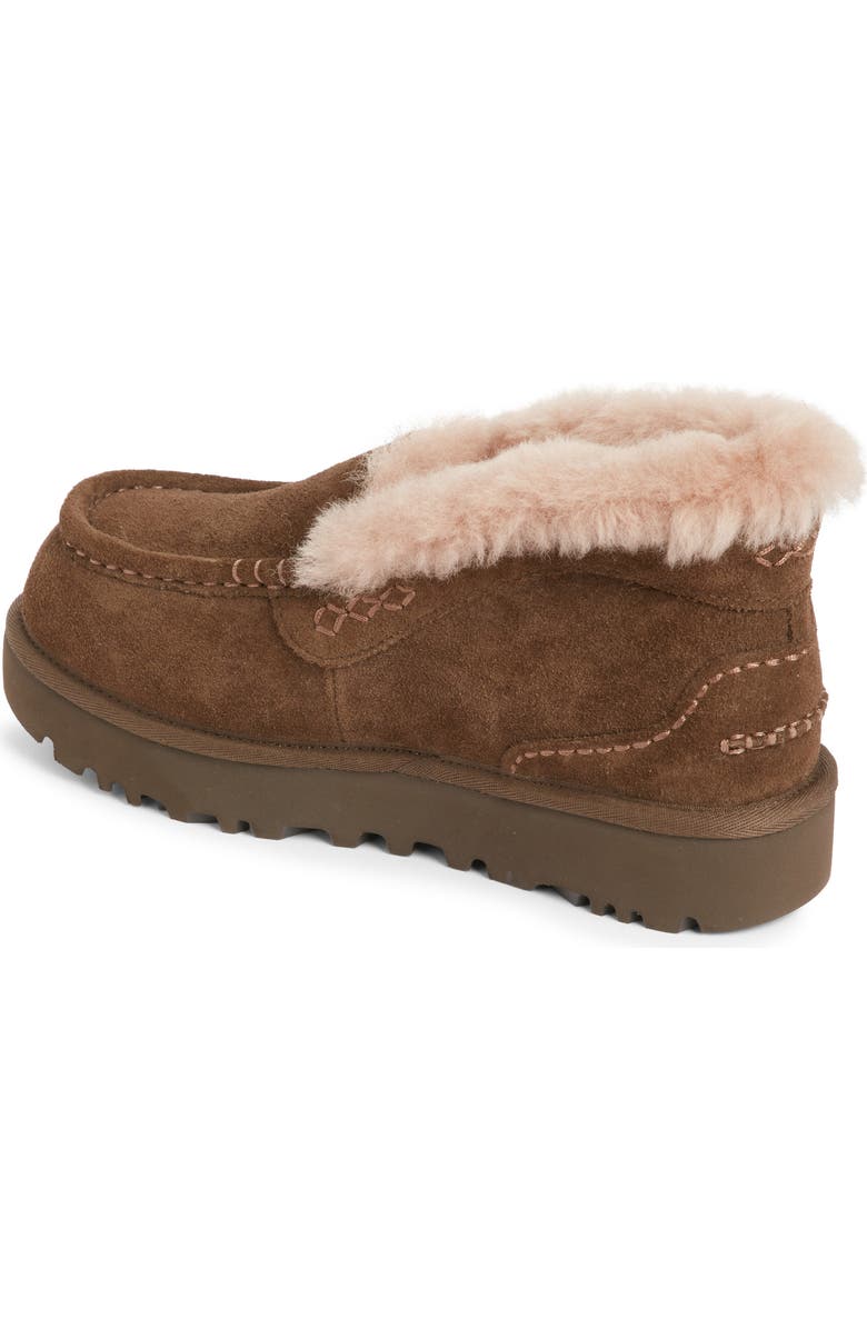 UGG<sup>®</sup> Ansley Parc Genuine Shearling Platform Slipper, Alternate, color, Dark Tea
