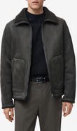 MANGO Reversible Faux Leather & Shearling Jacket