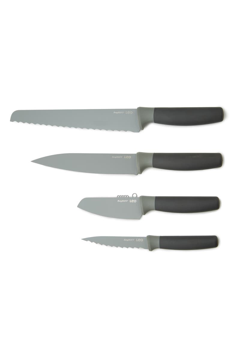 BergHOFF Leo Balance 4-Piece Non-Stick Knife Set, Main, color, Gray