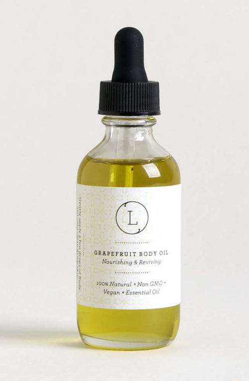 Lizush Natural Body Oil Grapefruit Moisturizing In Light Yellow/green