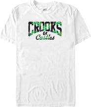 Crooks & Castles Men's Crooks & Castles Black Tropical Print Graphic T-Shirt