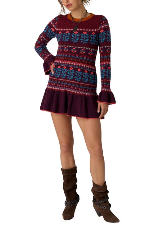 Petal Loom Fair Isle Minidress