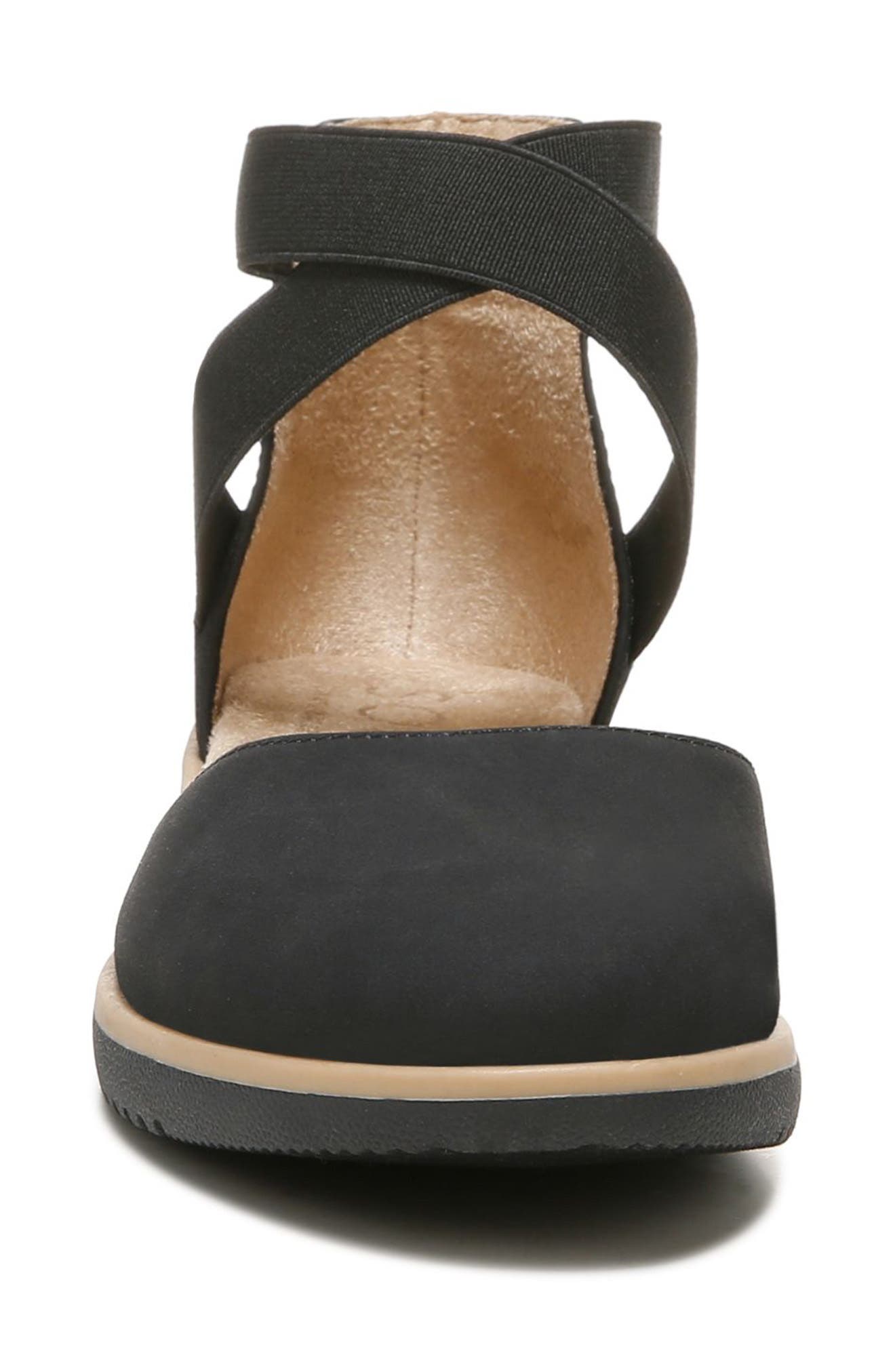 SOUL NATURALIZER Intro d'Orsay Wedge Flat - Wide Width Available, Alternate, color, Black Synthetic Nubuck