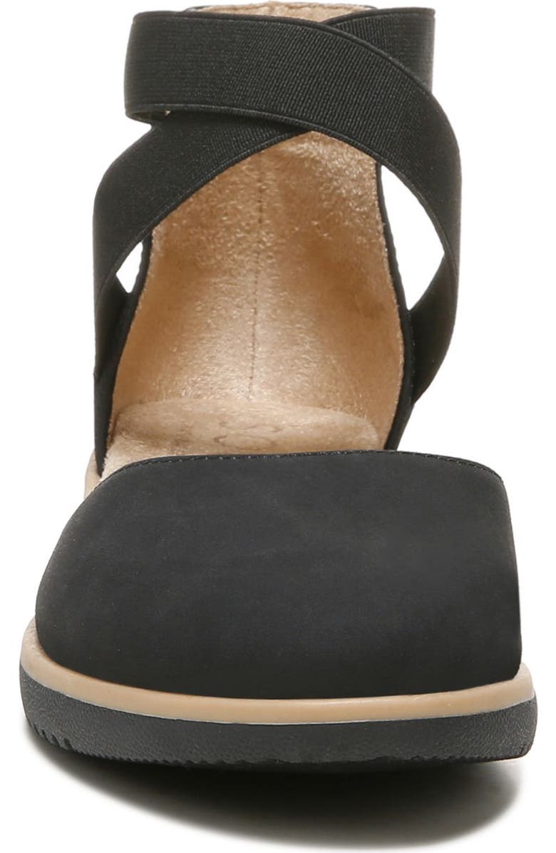 SOUL NATURALIZER Intro d'Orsay Wedge Flat - Wide Width Available, Alternate, color, Black Synthetic Nubuck