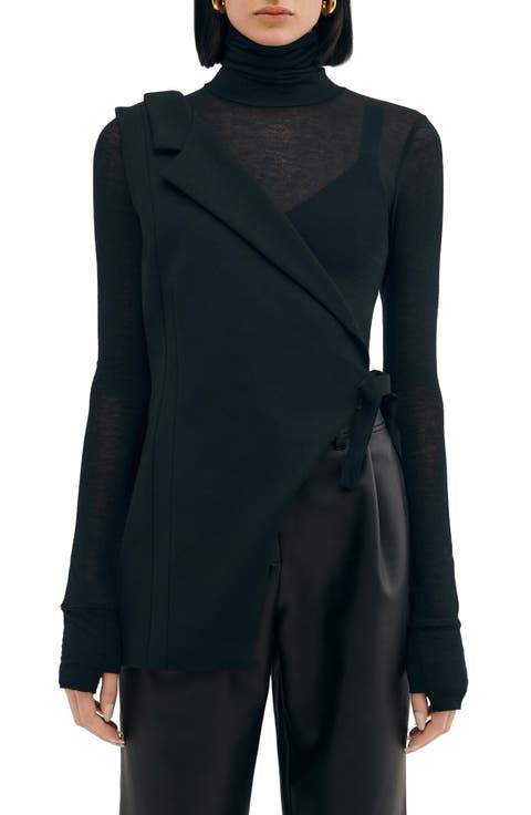 Grattan Asymmetric Sleeveless Blazer