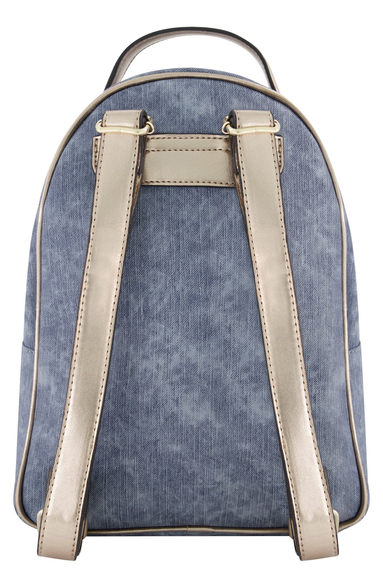 True Religion Denim & Metallic Trim Mini Backpack, Alternate, color, 