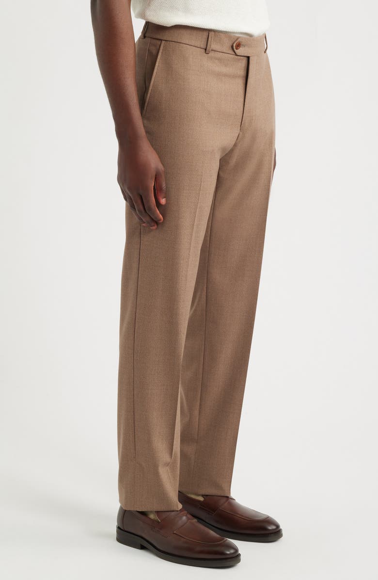 Berle Lightweight Flat Front Mesh Weave Wool Dress Pants, Alternate, color,