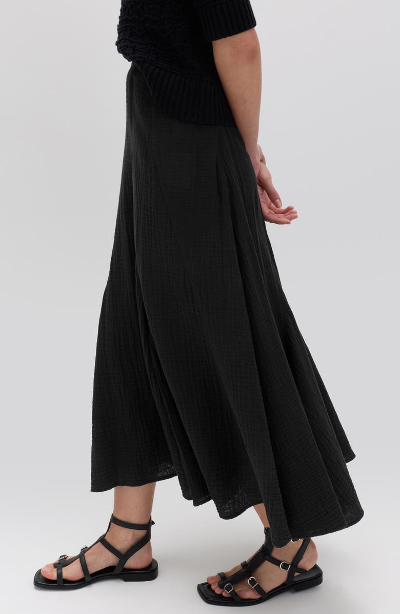 PER UNA BY M&S Cotton Maxi Skirt, Alternate, color, Black
