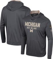 COLOSSEUM Men's Colosseum Charcoal Michigan Wolverines OHT Military Appreciation Long Sleeve Hoodie T-Shirt