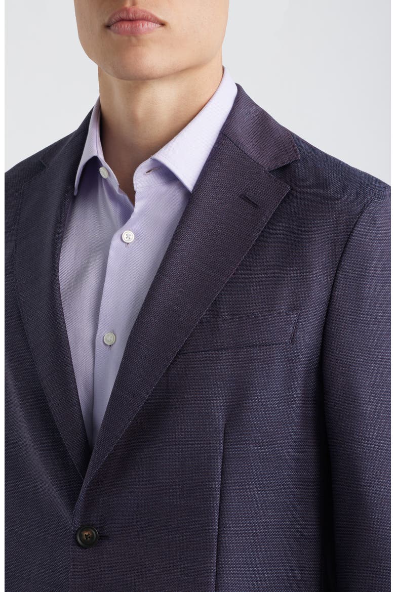Hanry Slim Fit Textured Virgin Wool Sport Coat, Alternate, color, PURPLE / BLUE