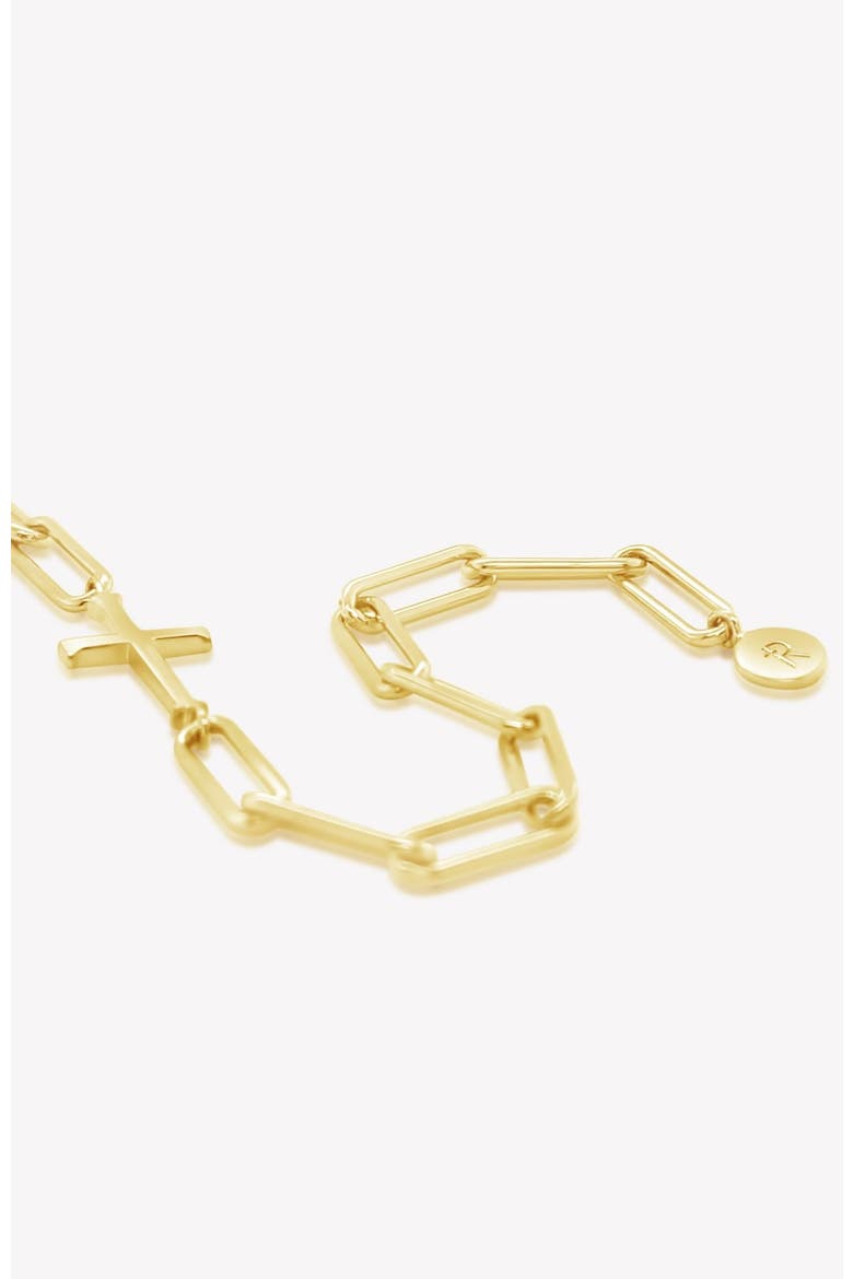 Chain Breaker Cross Bracelet, Alternate, color, 18k Gold Plated