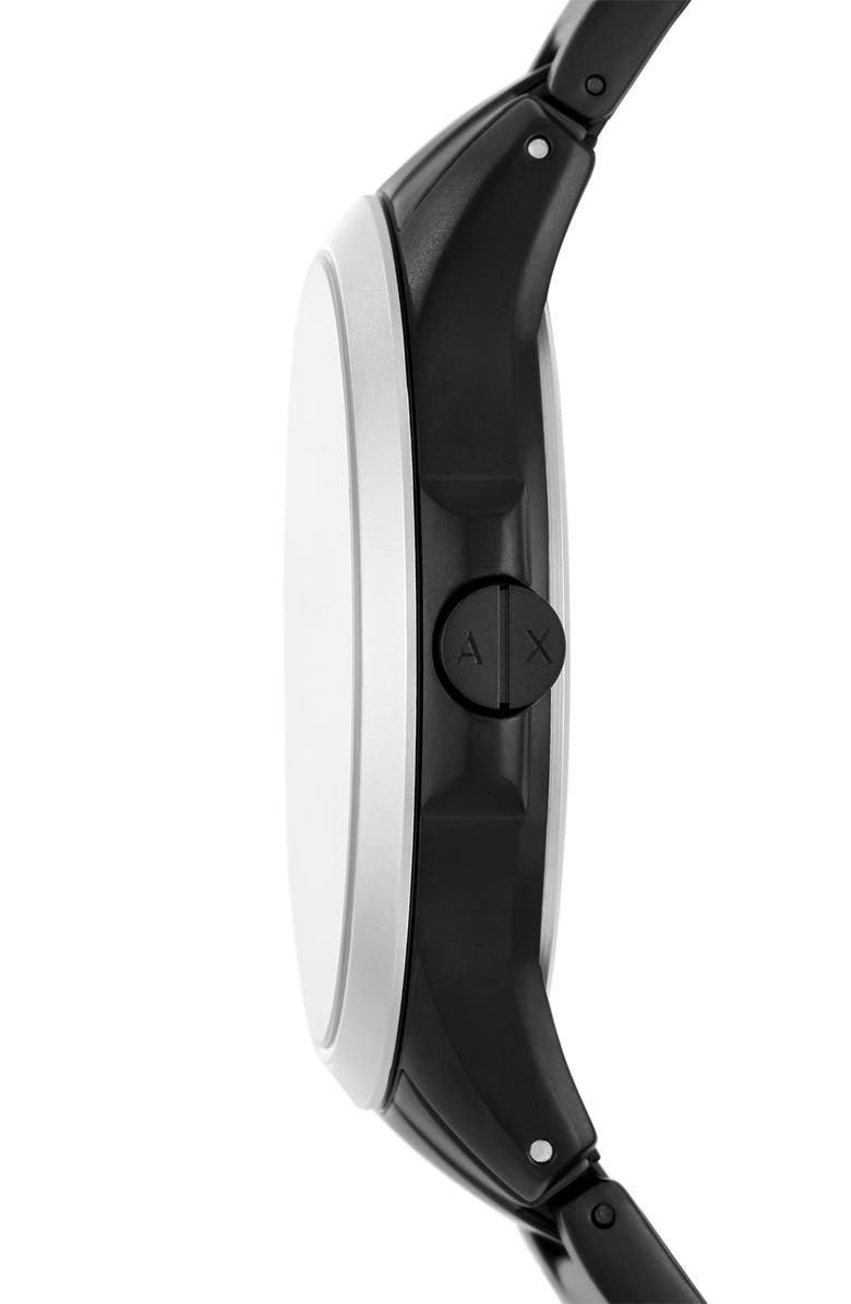 AX Armani Exchange Hampton Black Bracelet Watch, 46mm, Alternate, color, Black