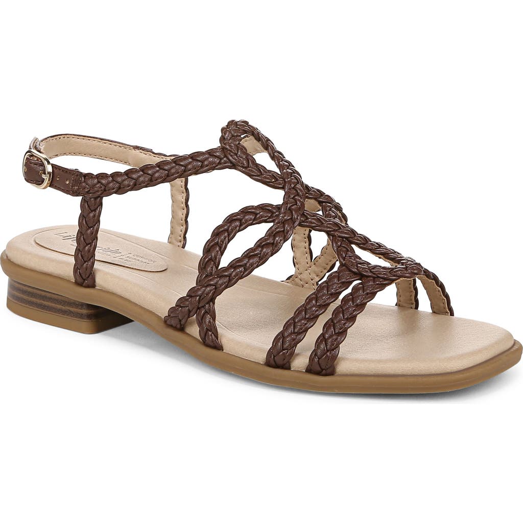 Lifestride Women's Reagan Open Square Toe Strappy Slingback Sandals