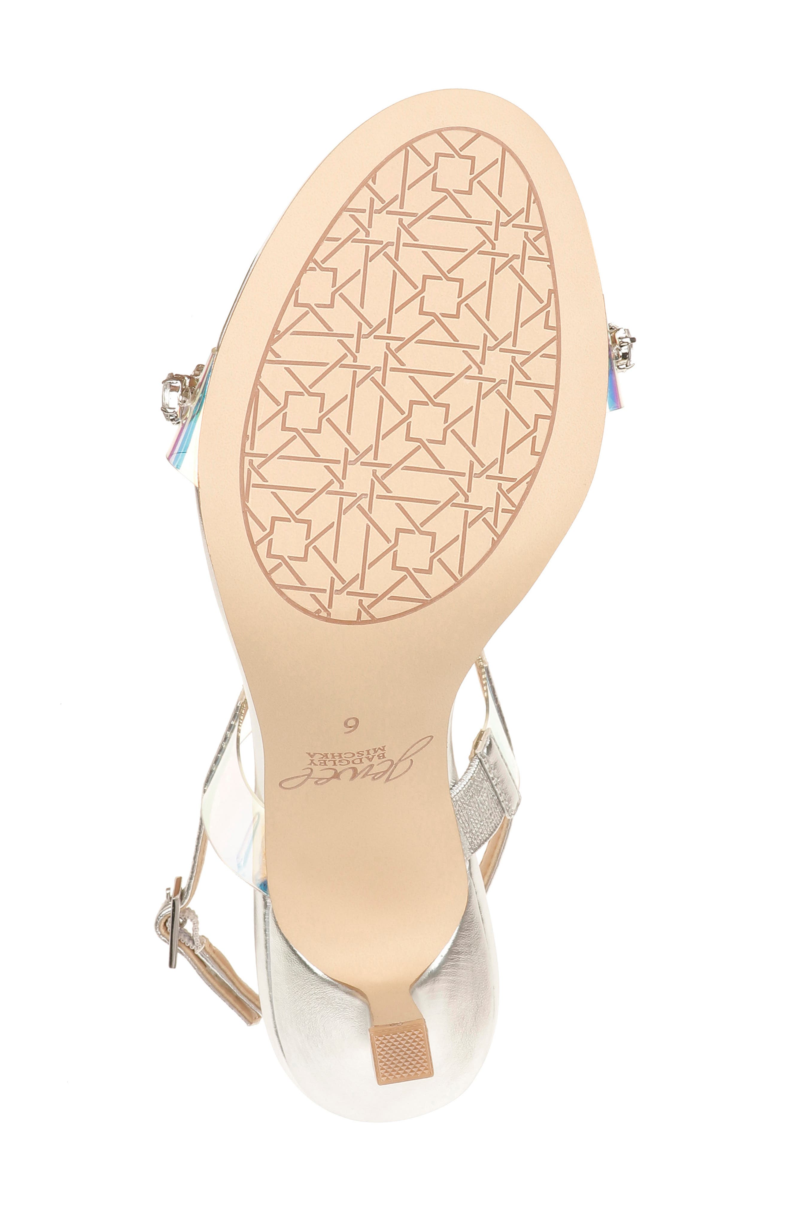 Fairwell Crystal Clear Strap Sandal, Alternate, color, SILVER FAUX LEATHER