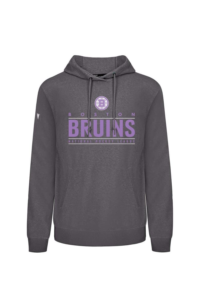 LEVELWEAR Men's Levelwear Gray Boston Bruins Hockey Fights Cancer Pulsar Off Season Tri-Blend Pullover Hoodie, Main, color, Gray