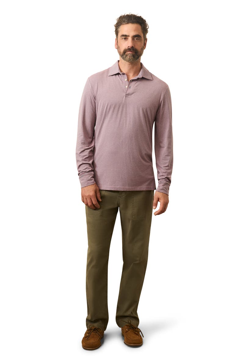 Movement Stripe Long Sleeve Polo, Alternate, color, THREE SPRINGS STRIPE