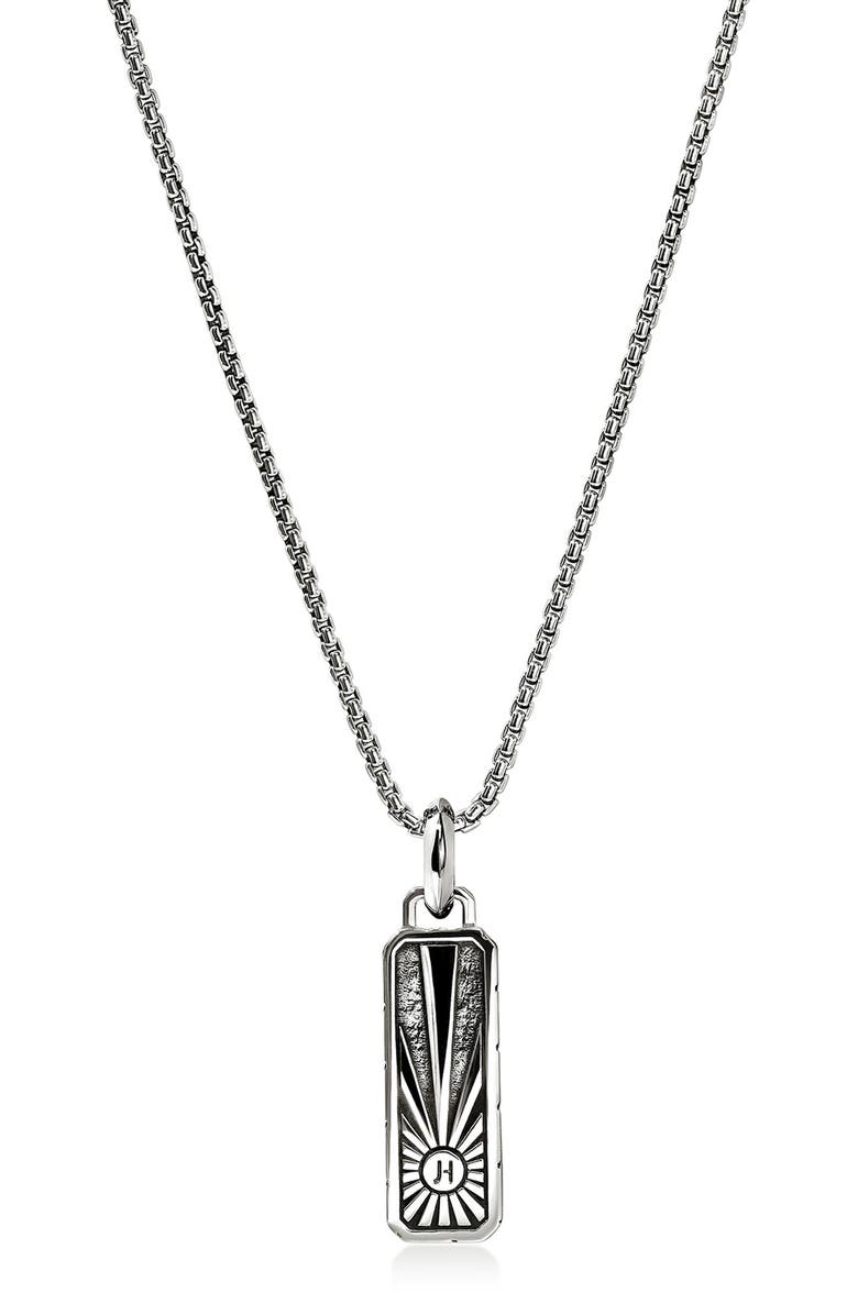 John Hardy Modern Talismans Sterling Silver Pendant, Alternate, color, Silver/ Black