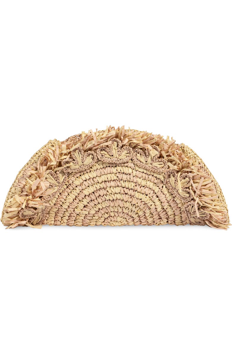 Sam Edelman Lily Straw Clutch, Alternate, color, Brown