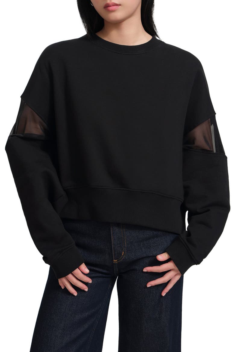 Iara Sweatshirt, Main, color, BLACK