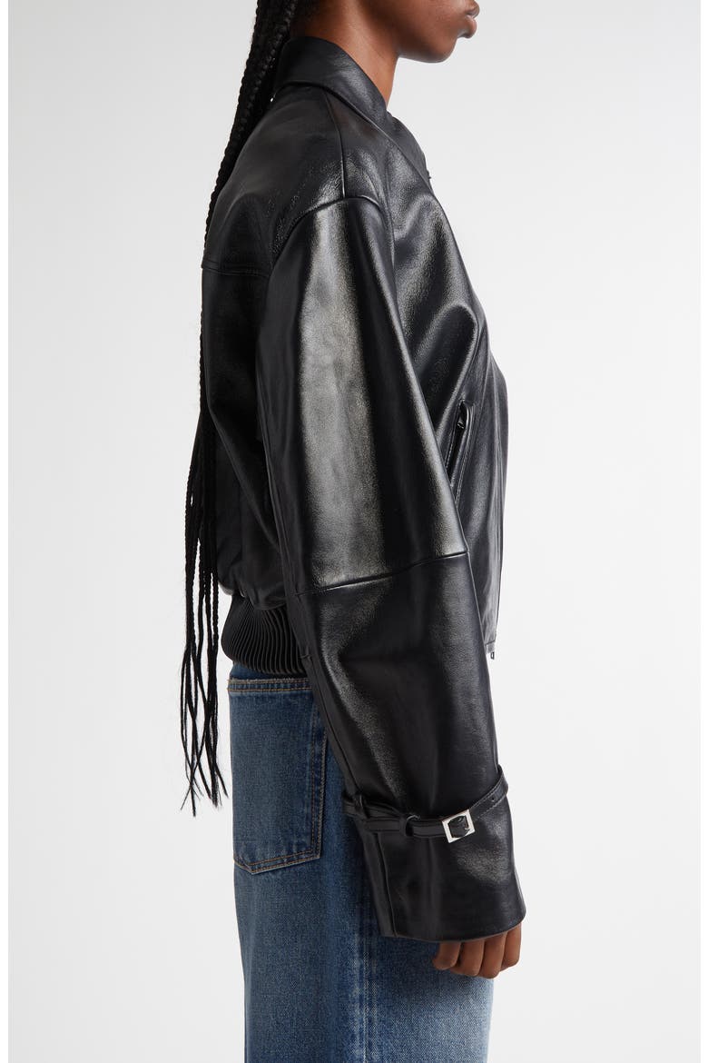 Leather Jacket, Alternate, color, BLACK