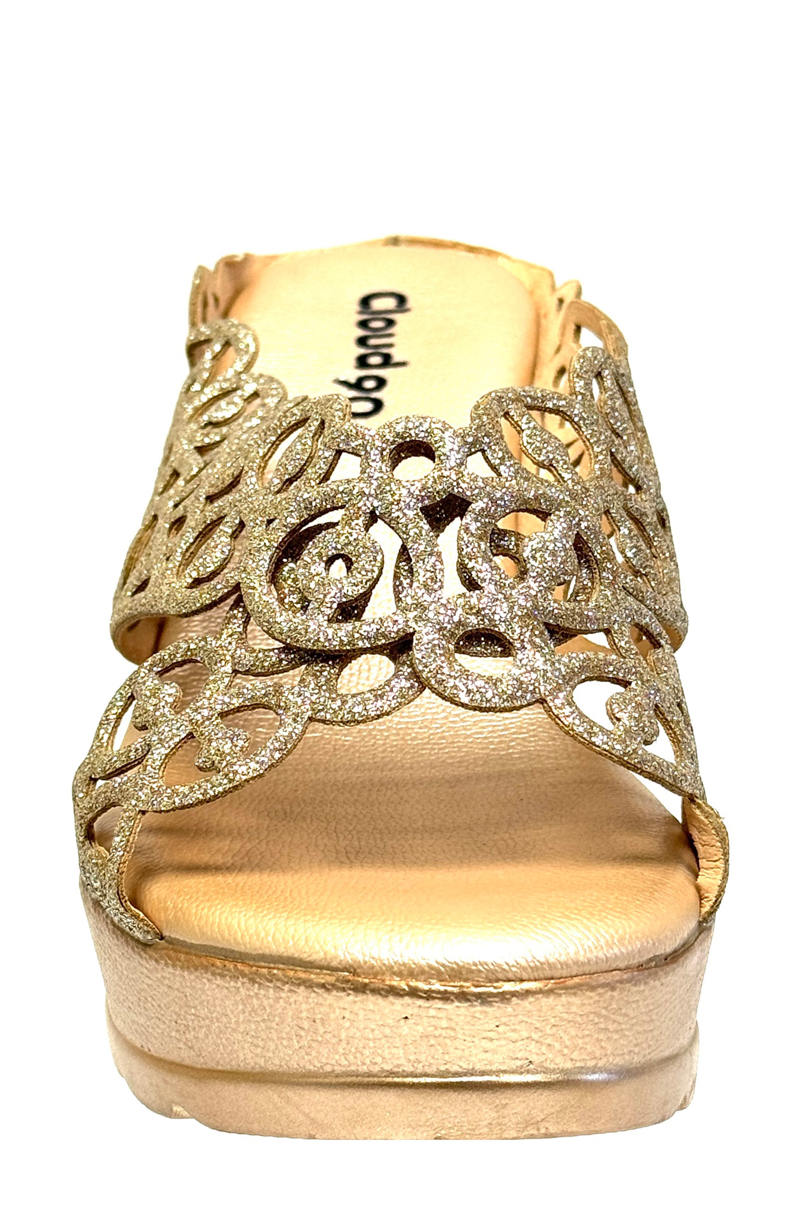 Magic Wedge Sandal, Alternate, color, CHAMPAGNE