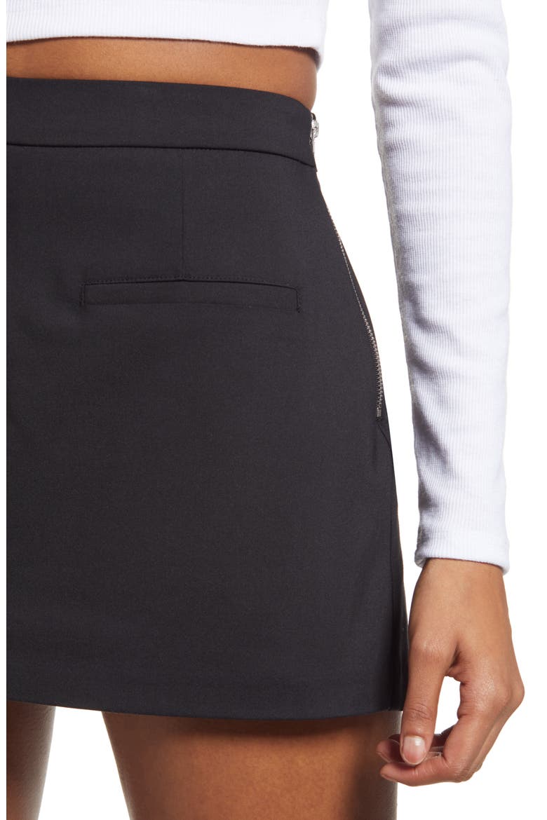 Cotton Blend Skort, Alternate, color, BLACK