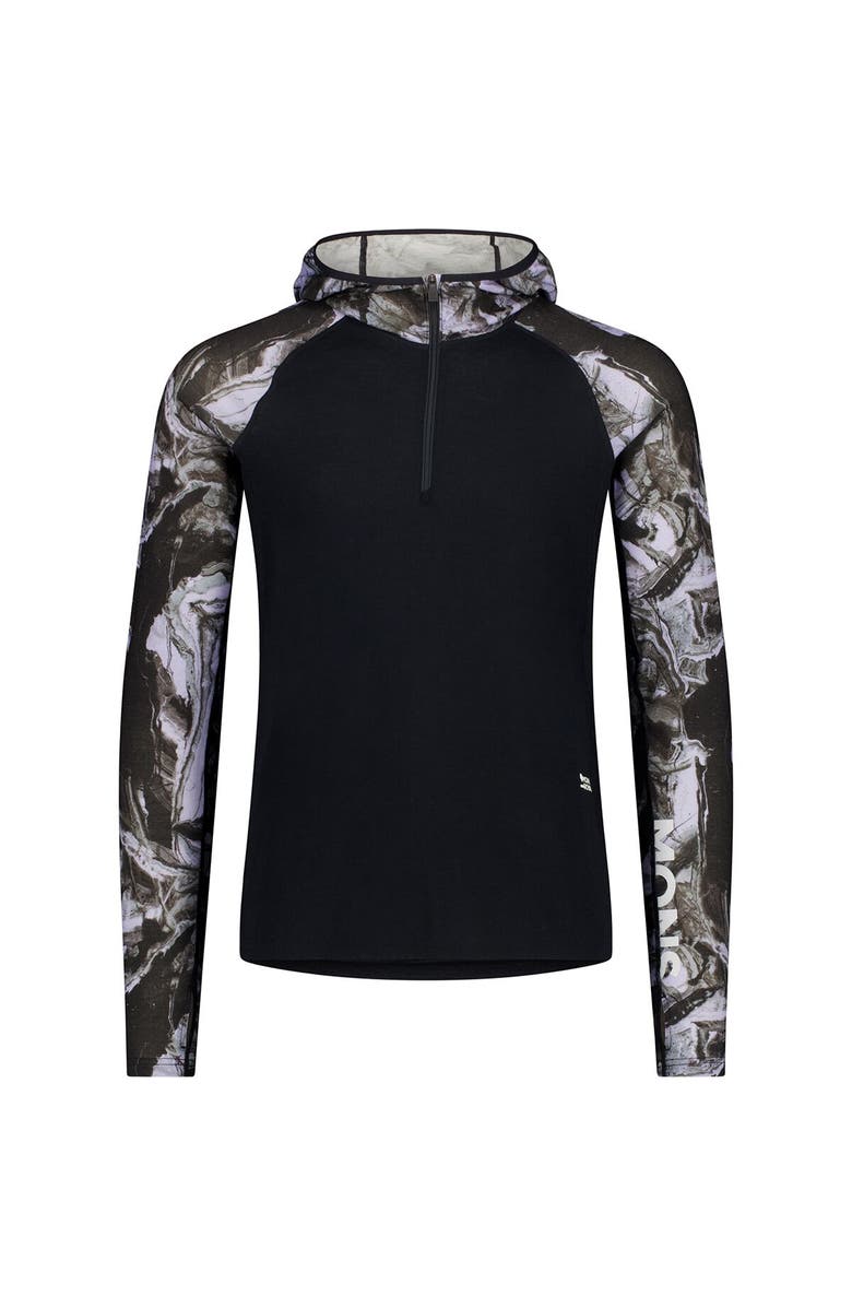 Mons Royale Temple Merino Long-Sleeve Hoodie - Men's, Alternate, color, Rock Camo/Black