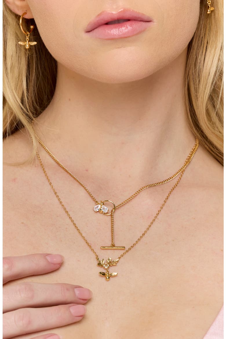 Honey Lock Necklace, Alternate, color, GOLD