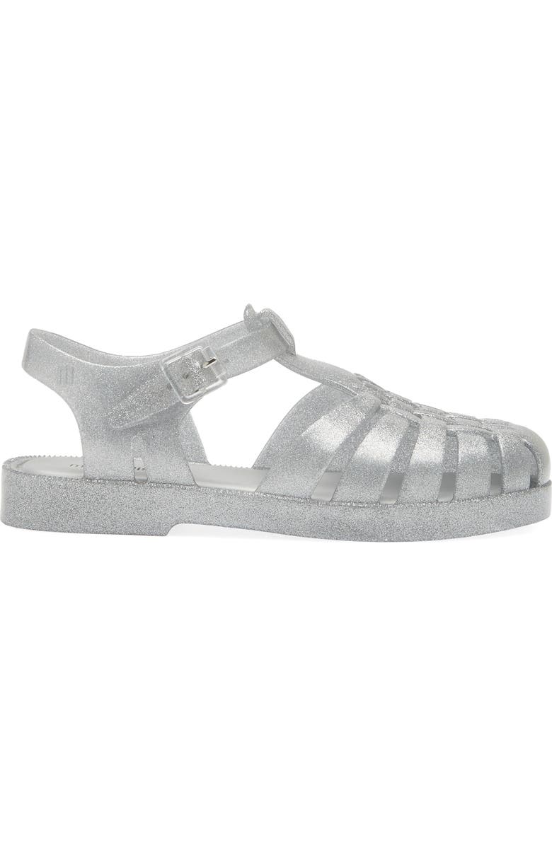 Mini Melissa Kids' Mini Posession Jelly Fisherman Sandal, Alternate, color, Clear Glit