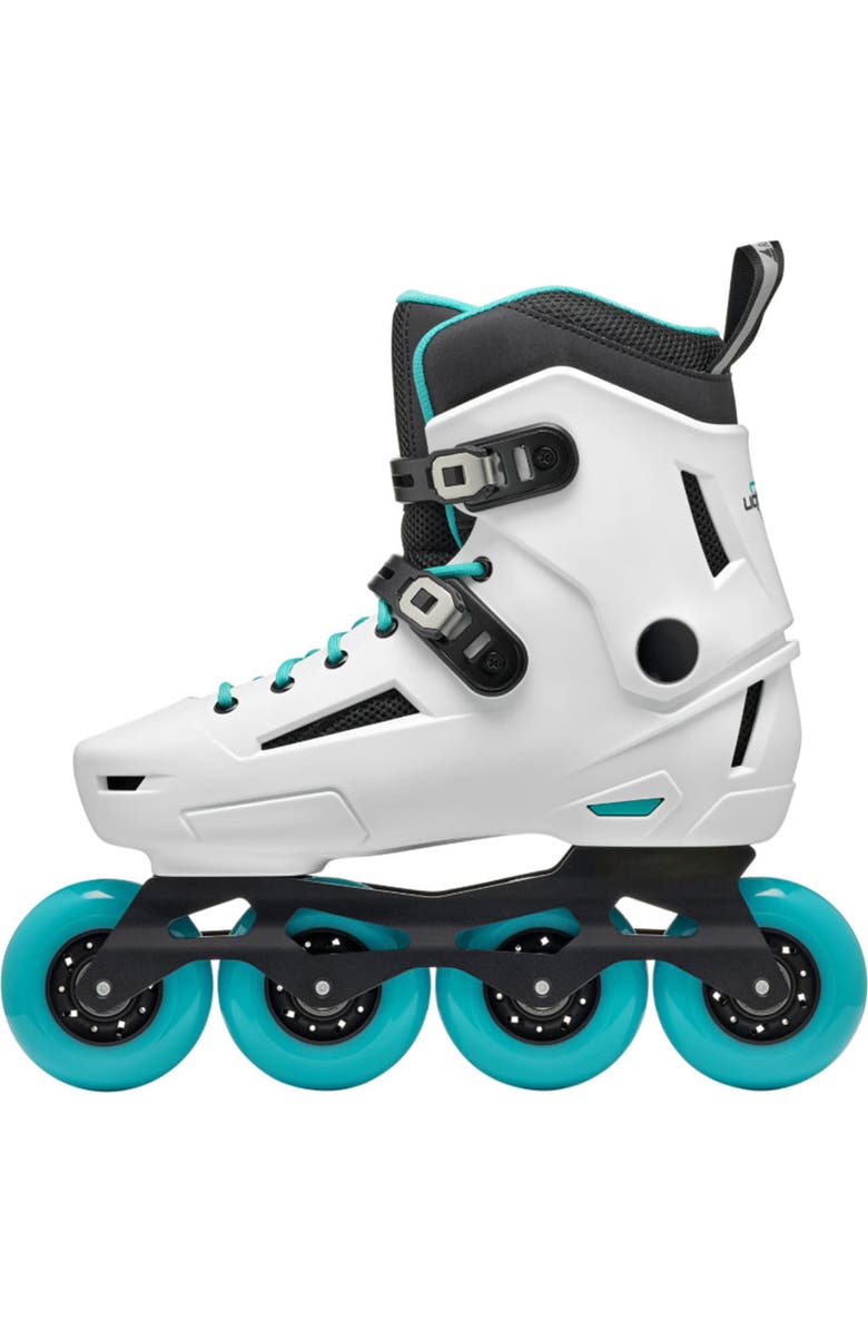 Rollerblade Lightning Womens Inline Skates, Alternate, color, White/Aqua