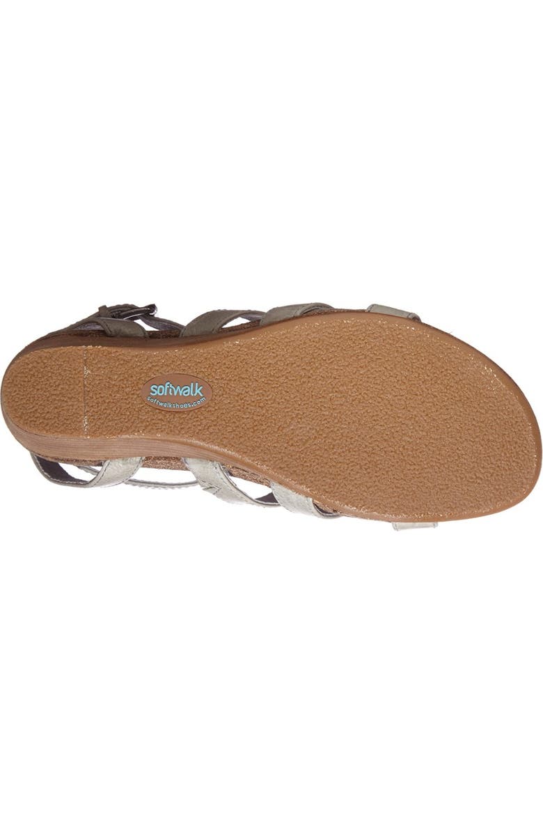 SoftWalk<sup>®</sup> 'Jacksonville' Leather Wedge Sandal, Alternate, color,