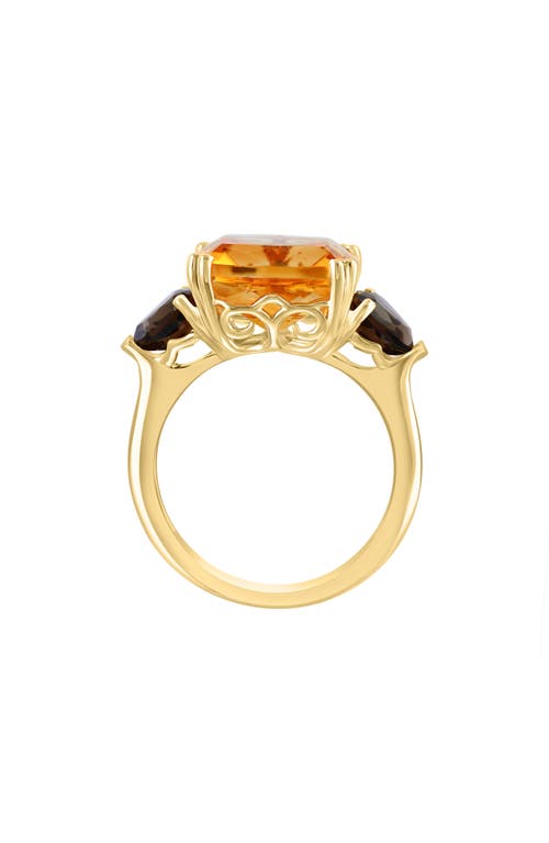 Effy Citrine & Smoky Quartz Ring In Gold