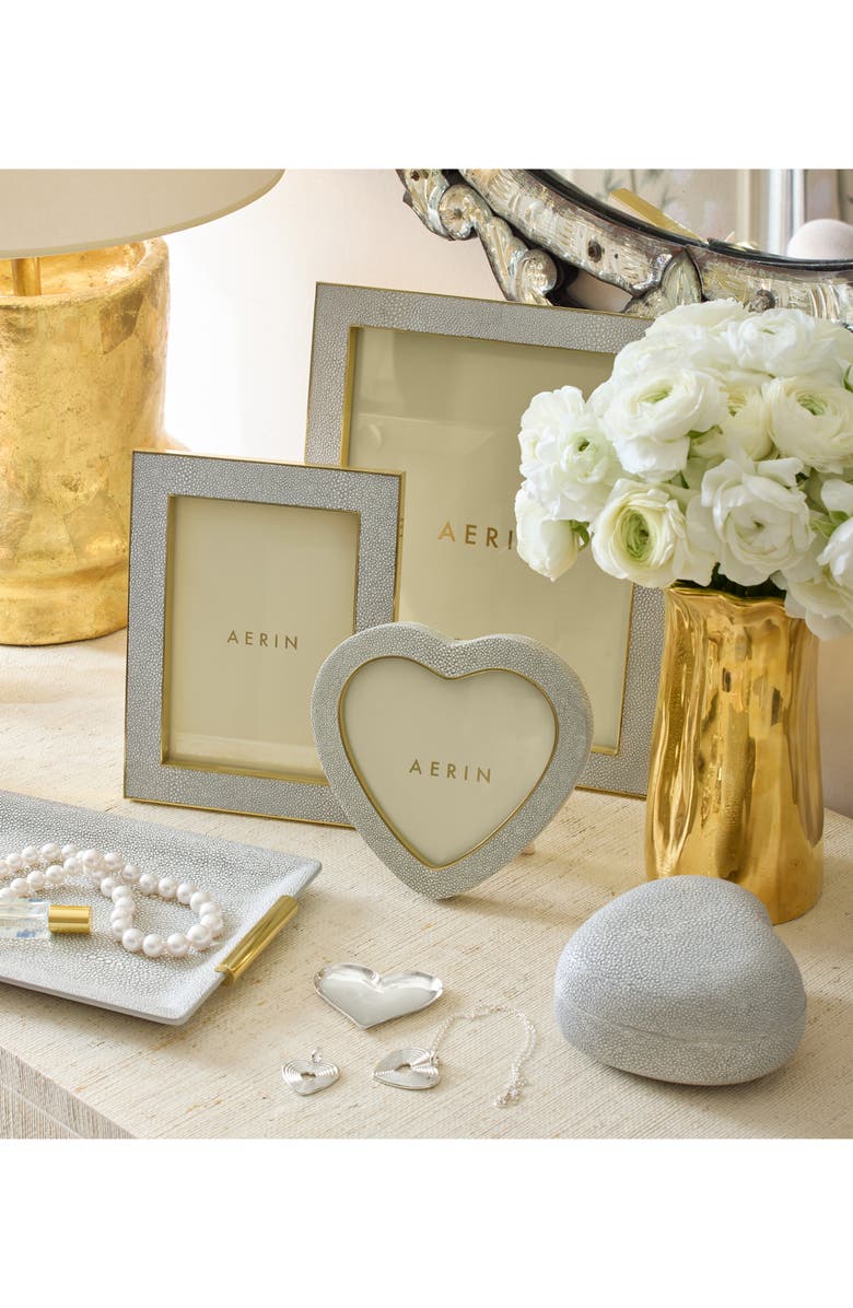 Aerin Classic Faux Shagreen Dove Frame, Alternate, color, Dove