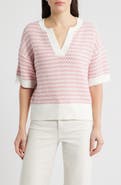 Bernardo Jacquard Popover Sweater